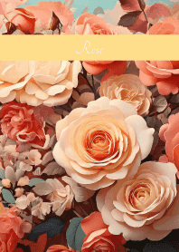 Rose Air on brown & yellow