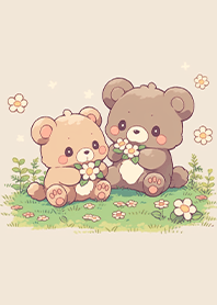 可愛小熊情侶約會中❤️
