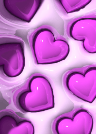 3D Glossy Purple Heart.