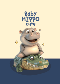 Hippo Cute : Navy
