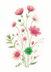 숲의 꽃 컬렉션(분홍색)