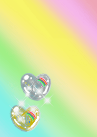 ゴールド&シルバールチルクォーツ ハート