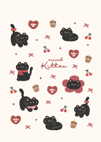 Cat black cute minimal