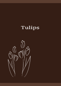 Swaying Tulips on brown