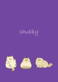 Chubby Cat3 on purple