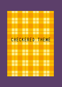 ORANGE CHECKERED THEME-DEEP PURPLE