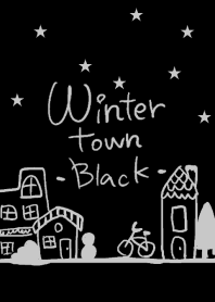 Winter town -Black-