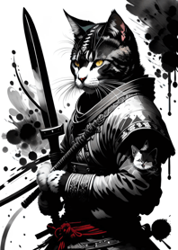 墨流し侍猫 7EBD67