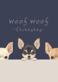 Woof Woof - Chihuahua - DUSTY NAVY