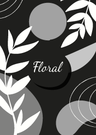 Hand Drawn Floral Black 4