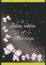 Black Yellow / Lucky ribbon of marriage