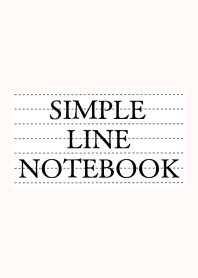 SIMPLE LINE NOTEBOOK/CREAM PINK
