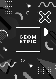 Flat Geometric Full Black