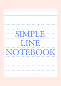 SIMPLE BLUE LINE NOTEBOOK-LIGHT PINK