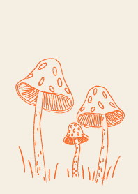 手描きキノコ_ライトグリーン