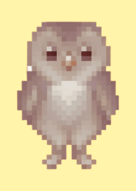 올빼미 픽셀 아트 테마 노란색 05