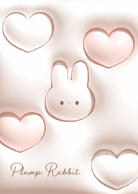 pinkbrown Fluffy rabbit and heart 08_1