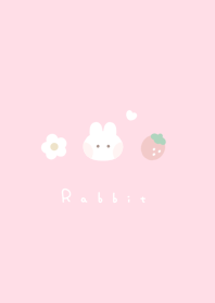 Rabbit & Strawberry /bright pink