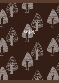 rough trees on brown