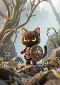 Guardian Meow of the Mystic Woods - red