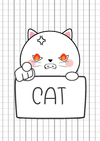 Simple Angry White Cat 2