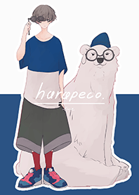 The polar bear and a Boy