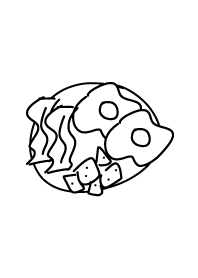 Simple White Black Breakfast Food Coffee