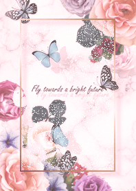 薔薇と蝶とマーブル♥ピンク11_2