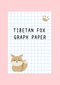 TIBETAN FOX GRAPH PAPER/PINK