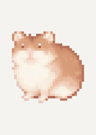 Hamster Pixel Art Theme  Brown 03