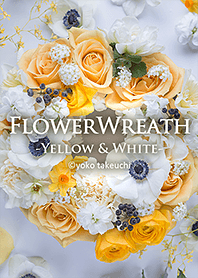 Flower Wreath -Yellow & White-