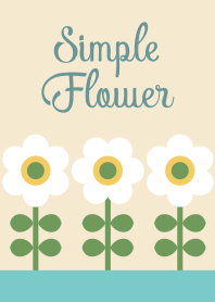 Flower2(mint green&beige)