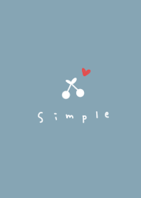 Blue beige. white cherries.