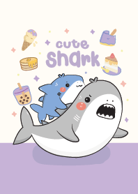 Shark cute purple lover
