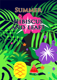 Summer(Hibiscus and leaf3)