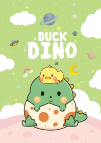 Dino&Duck Fat Kawaii Lime