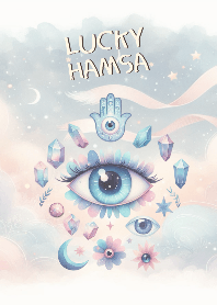 ดวงตาปีศาจ &มือฮัมซา ป้องกันภัย (สีดำ)