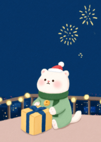 Christmas Warm cat cute m119