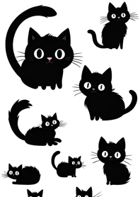 Super Cute Black Cat 5B616F