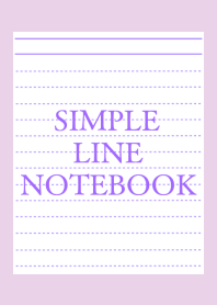 SIMPLE PURPLE LINE NOTEBOOK/LIGHT PURPLE