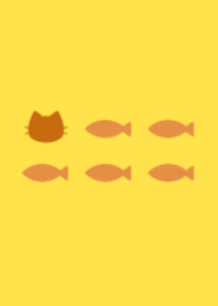 cute cat&fish(orange&yellow)