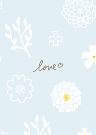 Flowers and leaves white26 from Japan