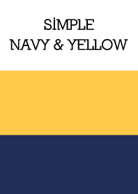Simple navy & yellow.
