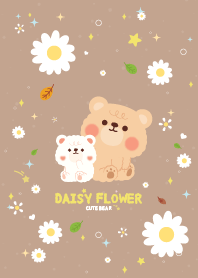 Teddy Bear Daisy Flower Brown