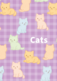light purple のんびりした猫