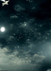 夜の月 月の海 #4jy_9。