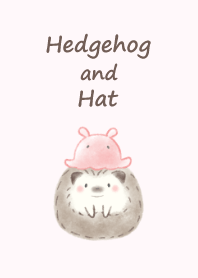 Hedgehog and Hat -Mendako- pink