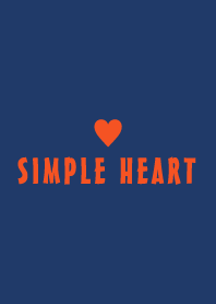 *SIMPLE HEART* ORANGE&NAVY.