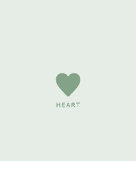 Simple Heart //Dull Color&White/Green 07