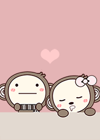 Monkey Brown and Pink So Cute